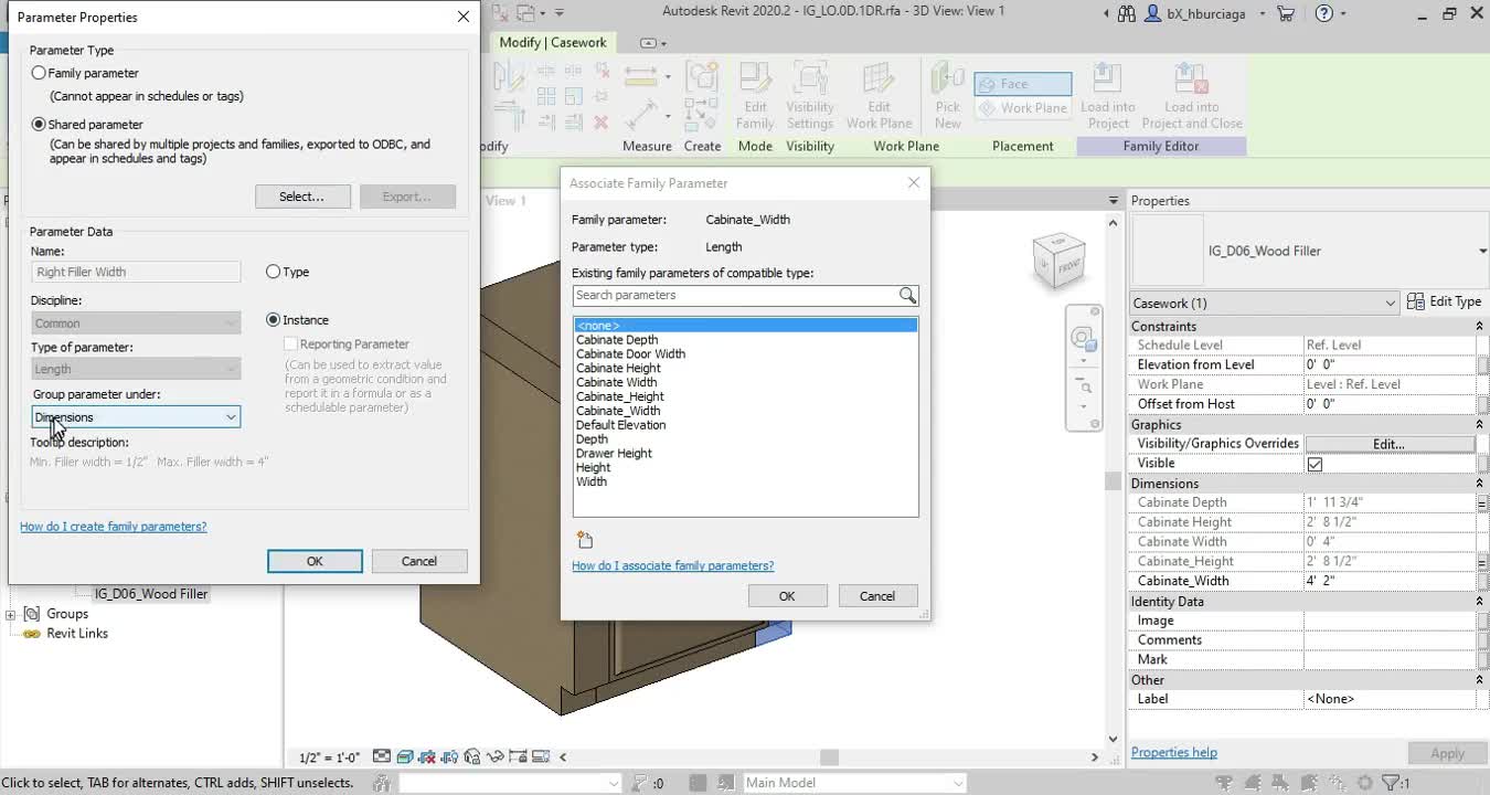 BX1004-04-01 – Adding Nested Families with Inherited Parameters
