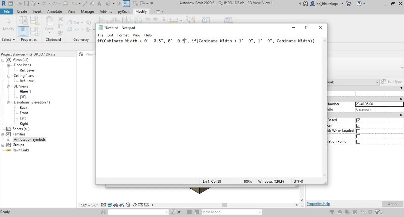 BX1004-04-02 – If/Then Statements in Revit Families – Basic